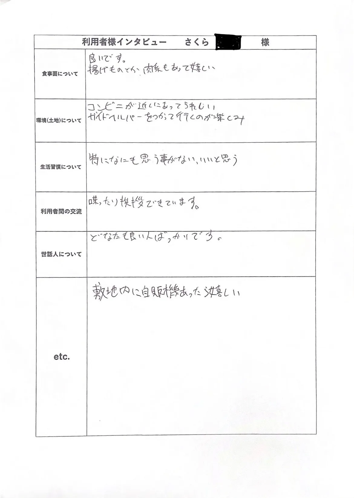錦織 利用者様 インタビュー2
